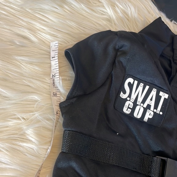 Girls 3 piece SWAT cop police woman black navy Halloween costume sz S cop woman - Picture 16 of 16